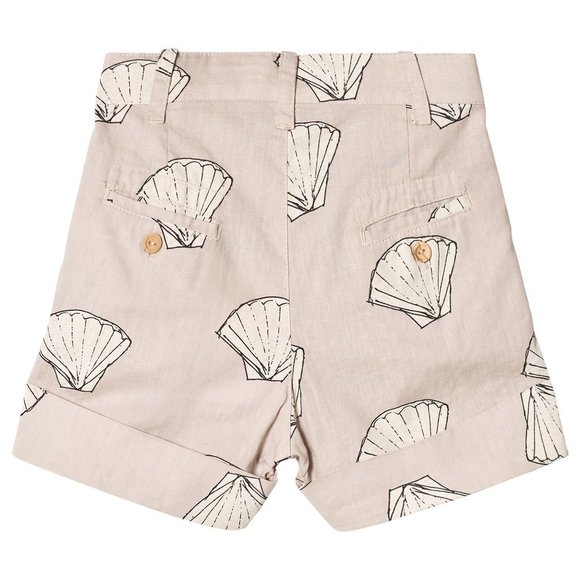 The Animals Observatory Beige Shells Monkey Kids Bermuda Shorts - Picture 2 of 8
